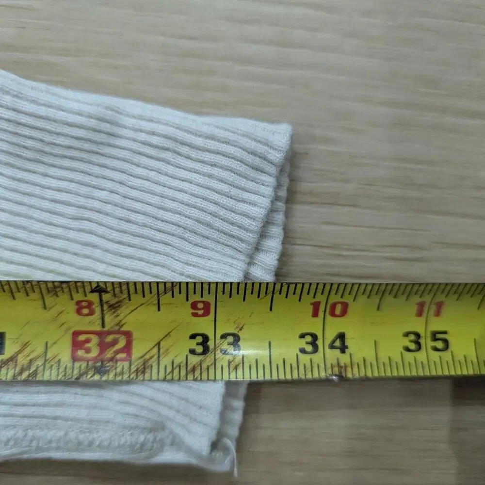 Towncraft JCPenney White Ribbed Waffle Knit Long Johns Sz M